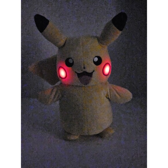 Pikachu Official Pokemon My Friend Tomy 2021 Talking & Light Up Cheeks Plush Toy - Picture 7 of 12
